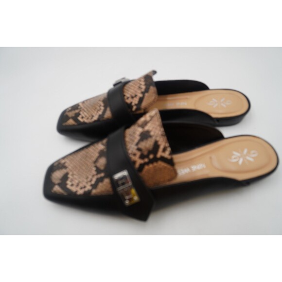 Nine West Winnie Snakeskin Square Toe Animal Print Trendy Comfort Loaer Mule 8.5 - Picture 3 of 9